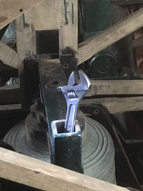 Parked adjustable spanner